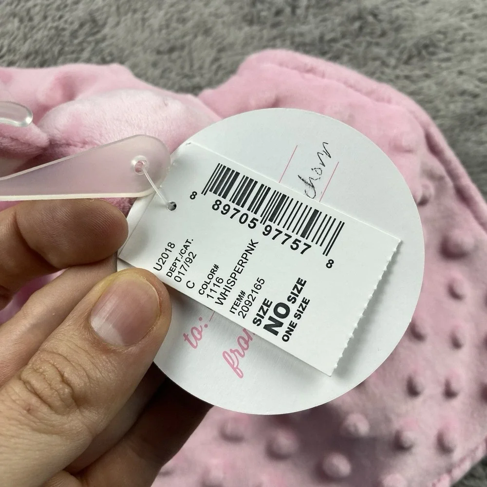 The Children's Place Pink Elephant Security Blanket Baby Lovey Minky‎ Dots NWT